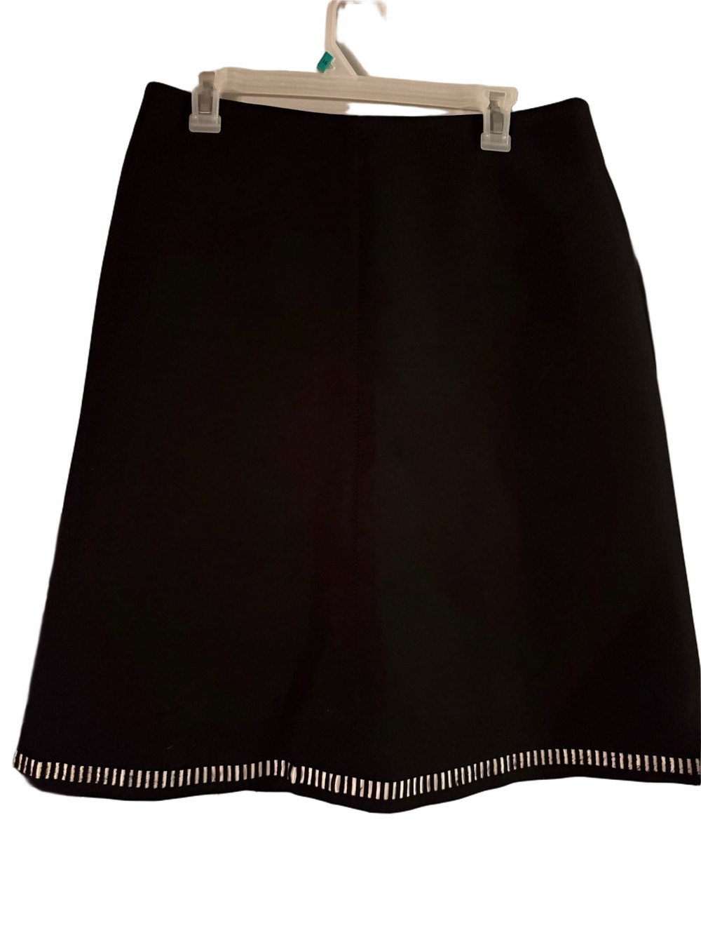 Gianfranco Ferré Black A-Line Skirt with Hem Trim